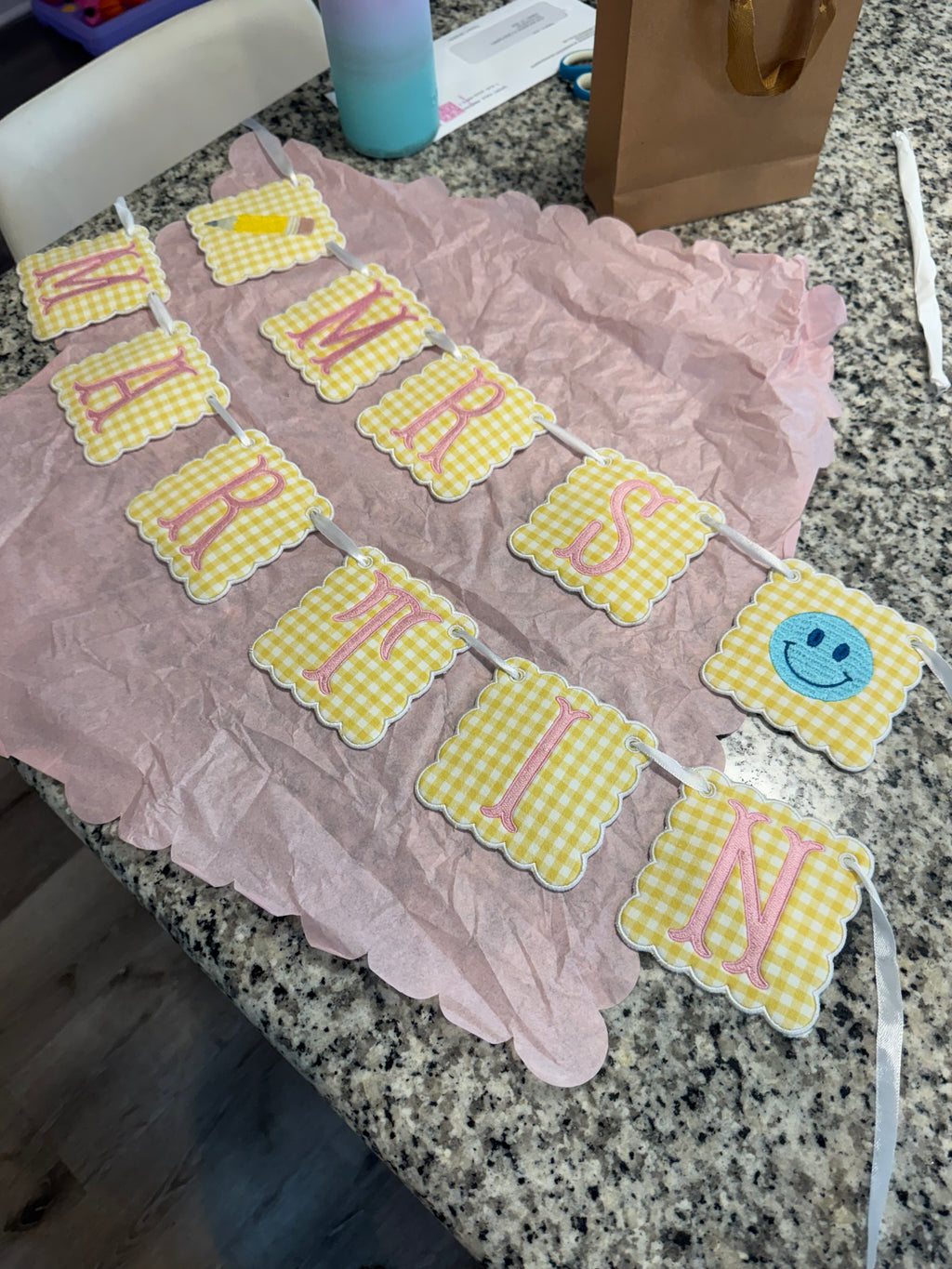 Personalized Embroidered Banner