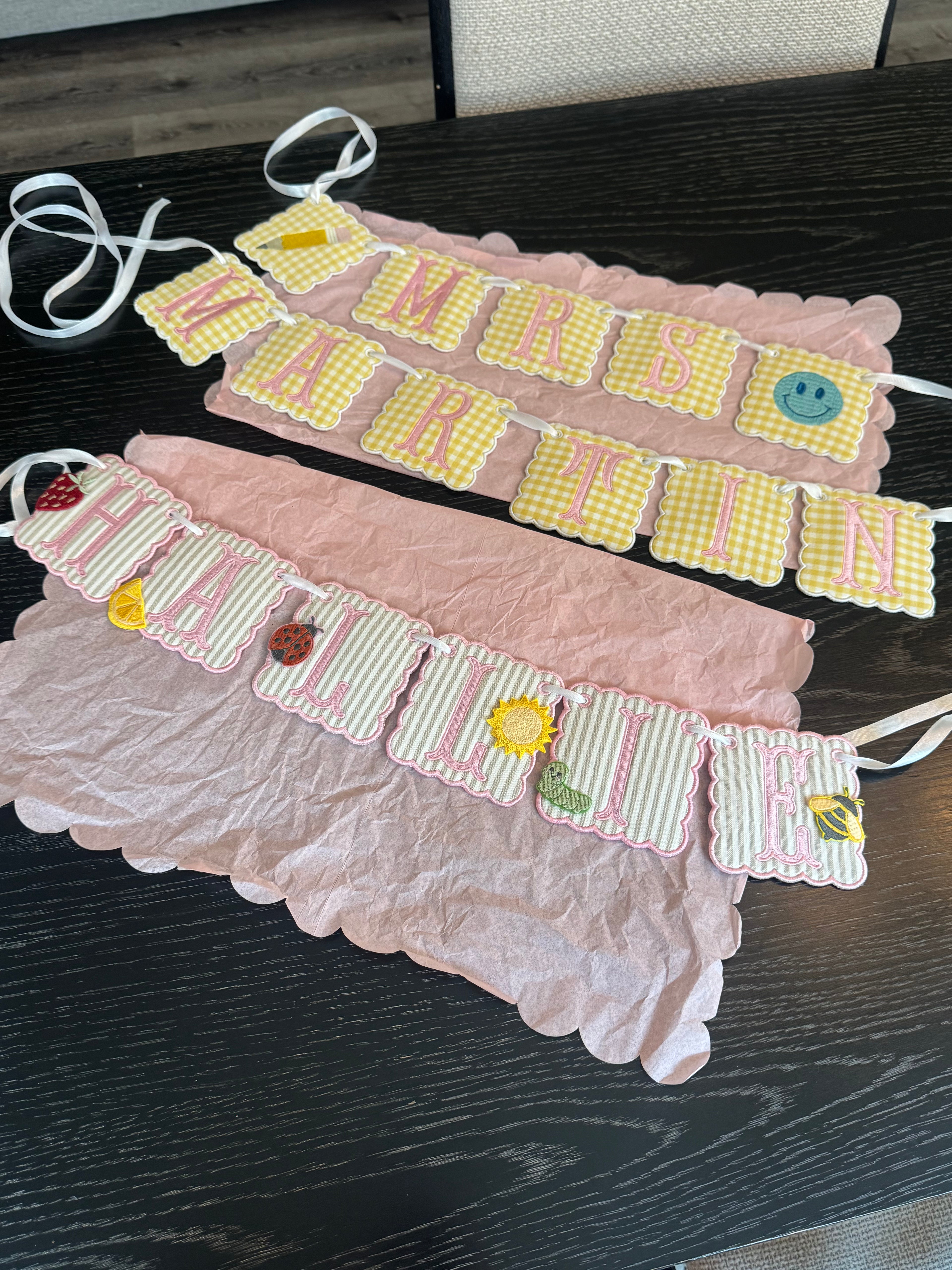Personalized Embroidered Banner
